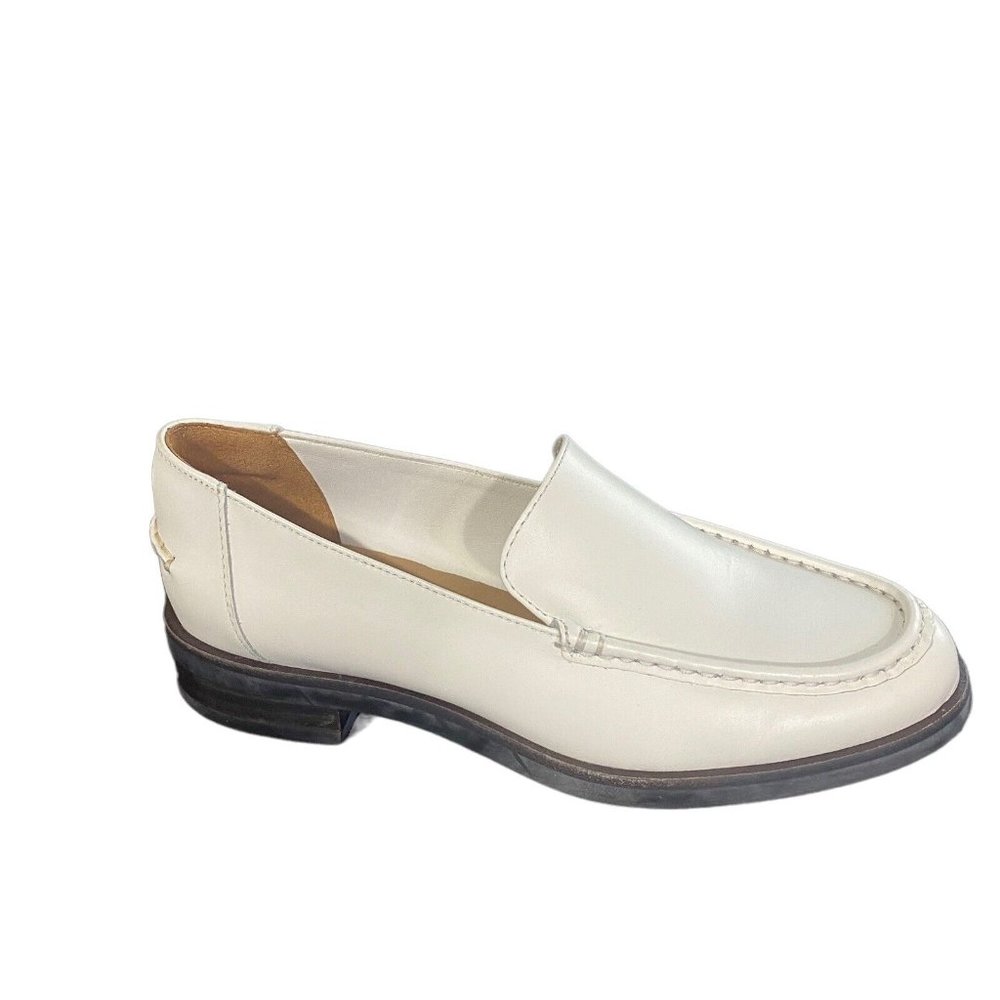 everlane white leather women’s slip on loafers size 5 business casual career